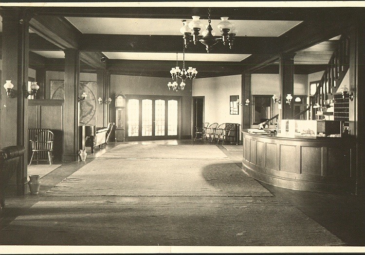 Inside the lobby of Chatham Bars Inn in 1933, Cape Cod's most luxurious resort & spa 
